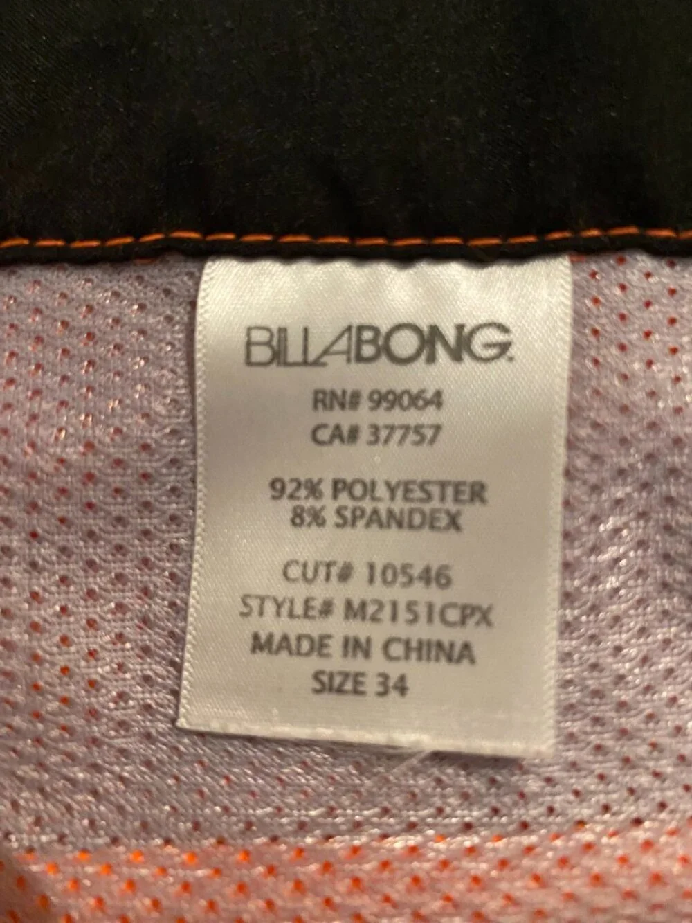 Men's Billabong Land and Water Platinum Shorts***Size 34
